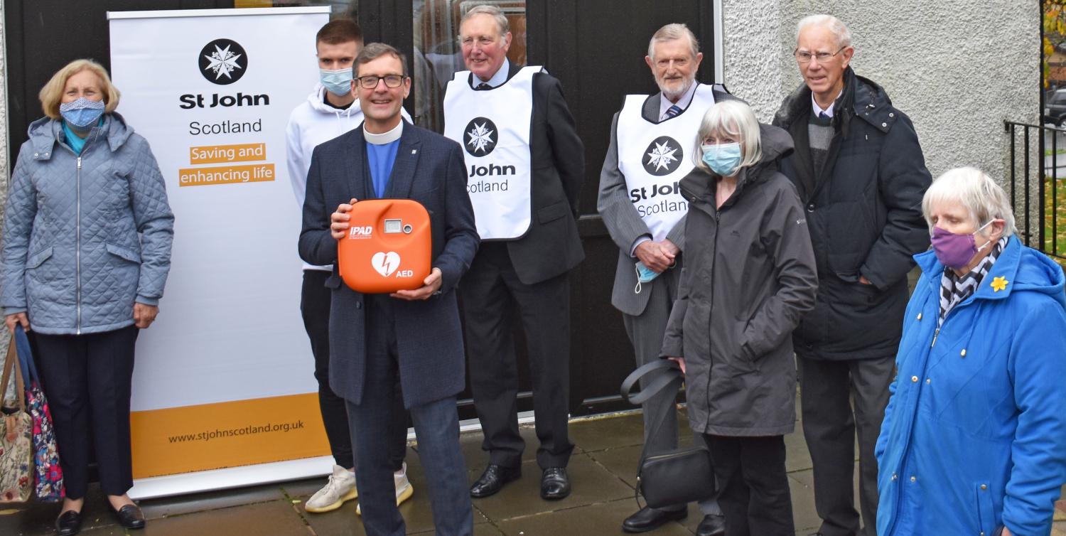 New defibrillator for Clydebank St John Scotland